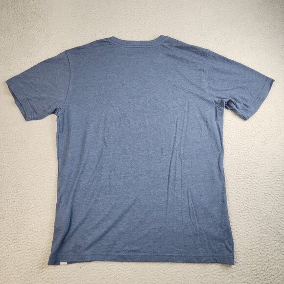 Carhartt Shirt Mens Large Relaxed Fit Navy Blue Spell Out Short Sleeve Weekend - Picture 2 of 9